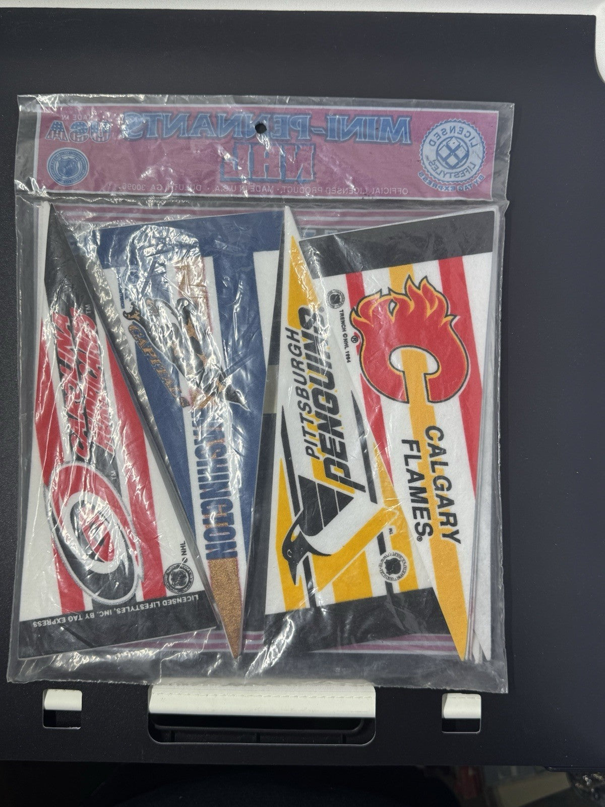 TAG Express Vintage 1991  Mini Pennant NHL Hockey 9" x 4” Felt Banner Flag NWT