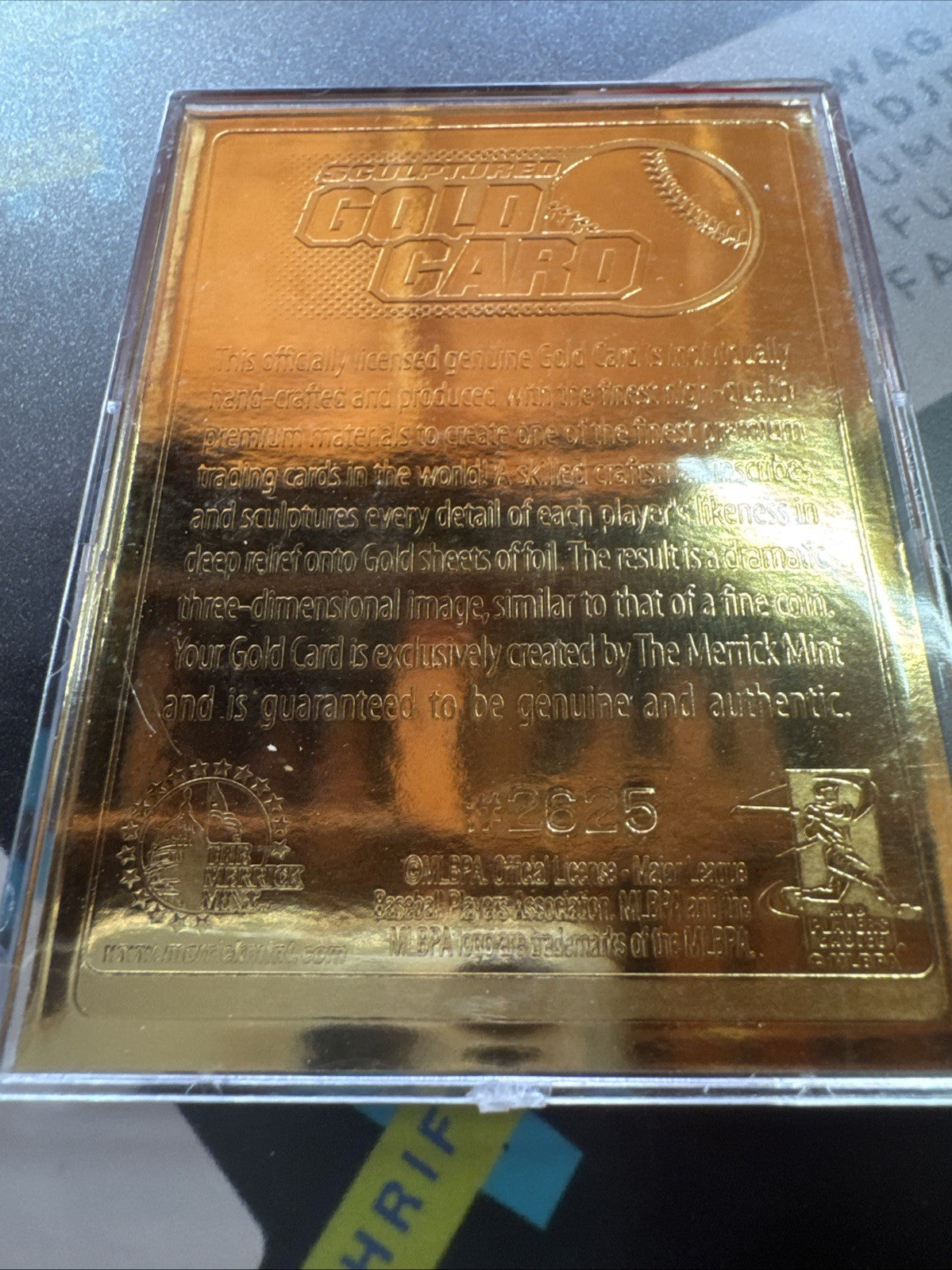 2007 Merrick Mint Sculptured Gold Cards - Curt Schilling