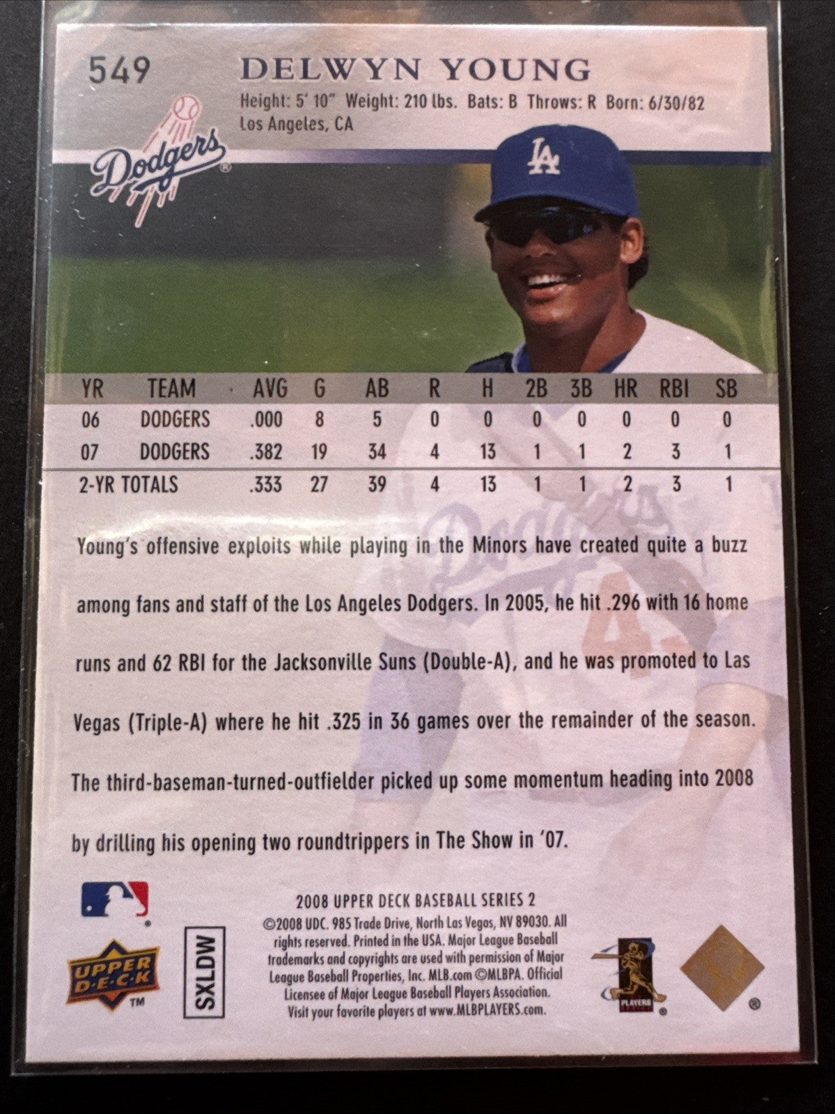 2008 Upper Deck - Delwyn Young #549