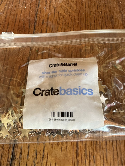 Crate Barrel Table Sprinkles Silver Tone Stars And Magnet