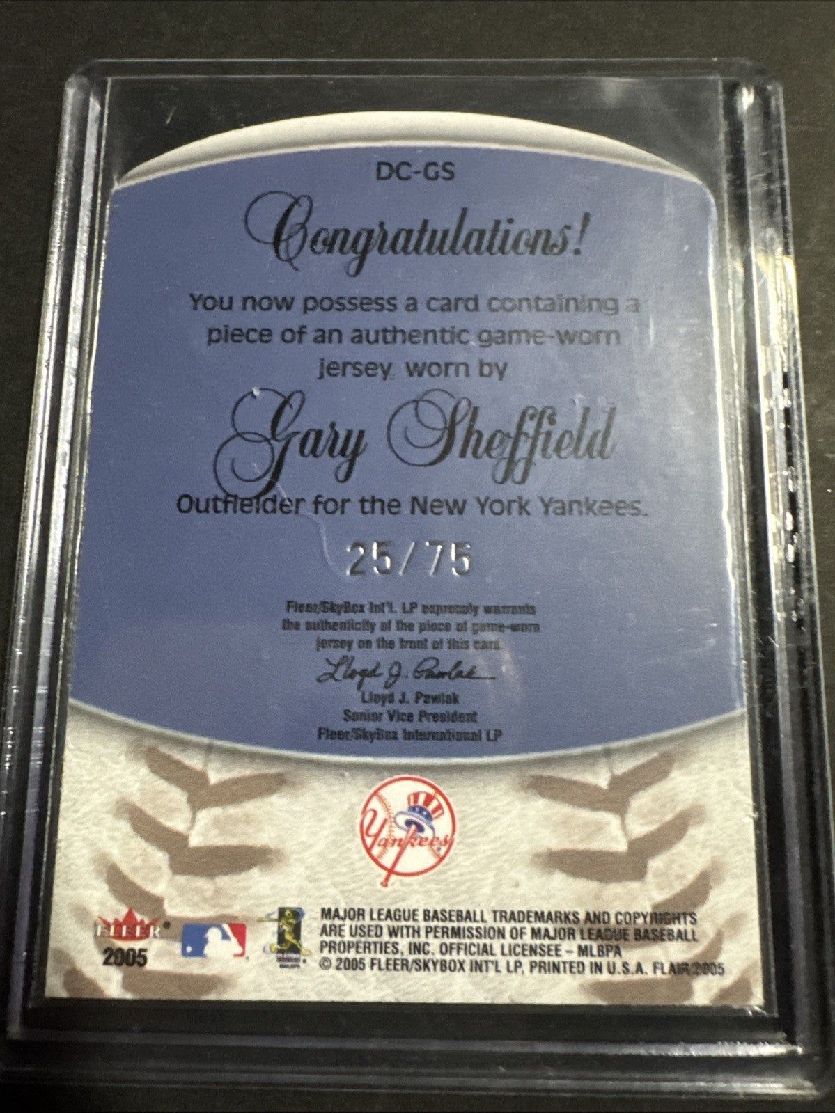 2005 Flair - Diamond Cuts Gary Sheffield, Hideki Matsui #DC-HM Die-Cut...25/75
