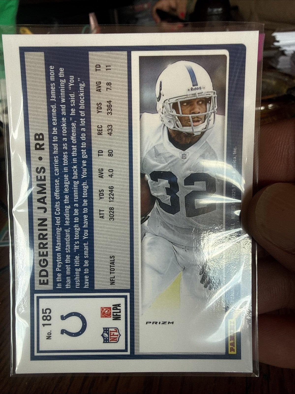 2025 Panini Donruss Optic - Edgerrin James #185 Stars Prizm