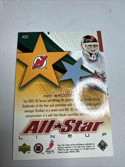 2003-04 Upper Deck - All-Star Lineup Martin Brodeur #AS5