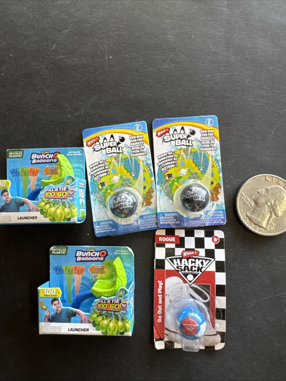 LOT OF 5 Zuru Mini Brands Wham O Super Ball HACKY BUBBLE LAUNCHER Mini Figure