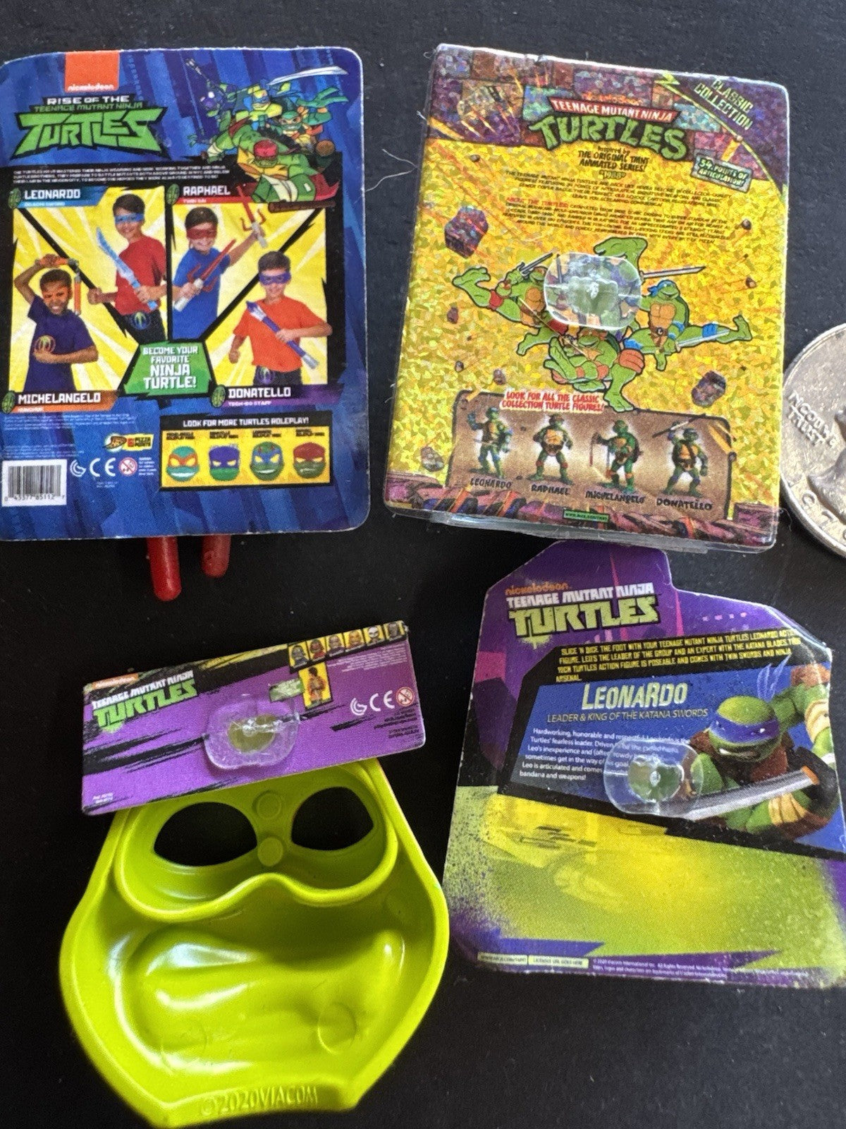 LOT OF 4 Zuru MINI BRANDS Toys NINJA TURTLES RAFAEL Metallic RARE!!!