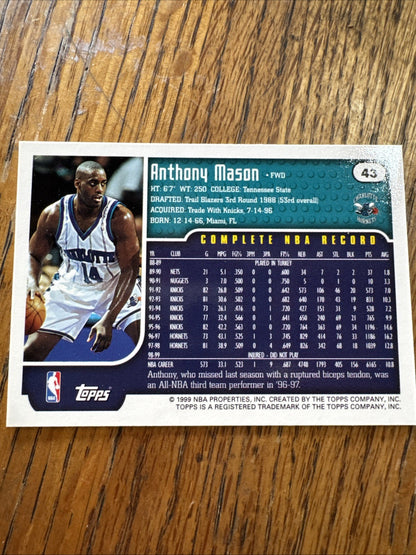 1999-00 Topps - Anthony Mason #43