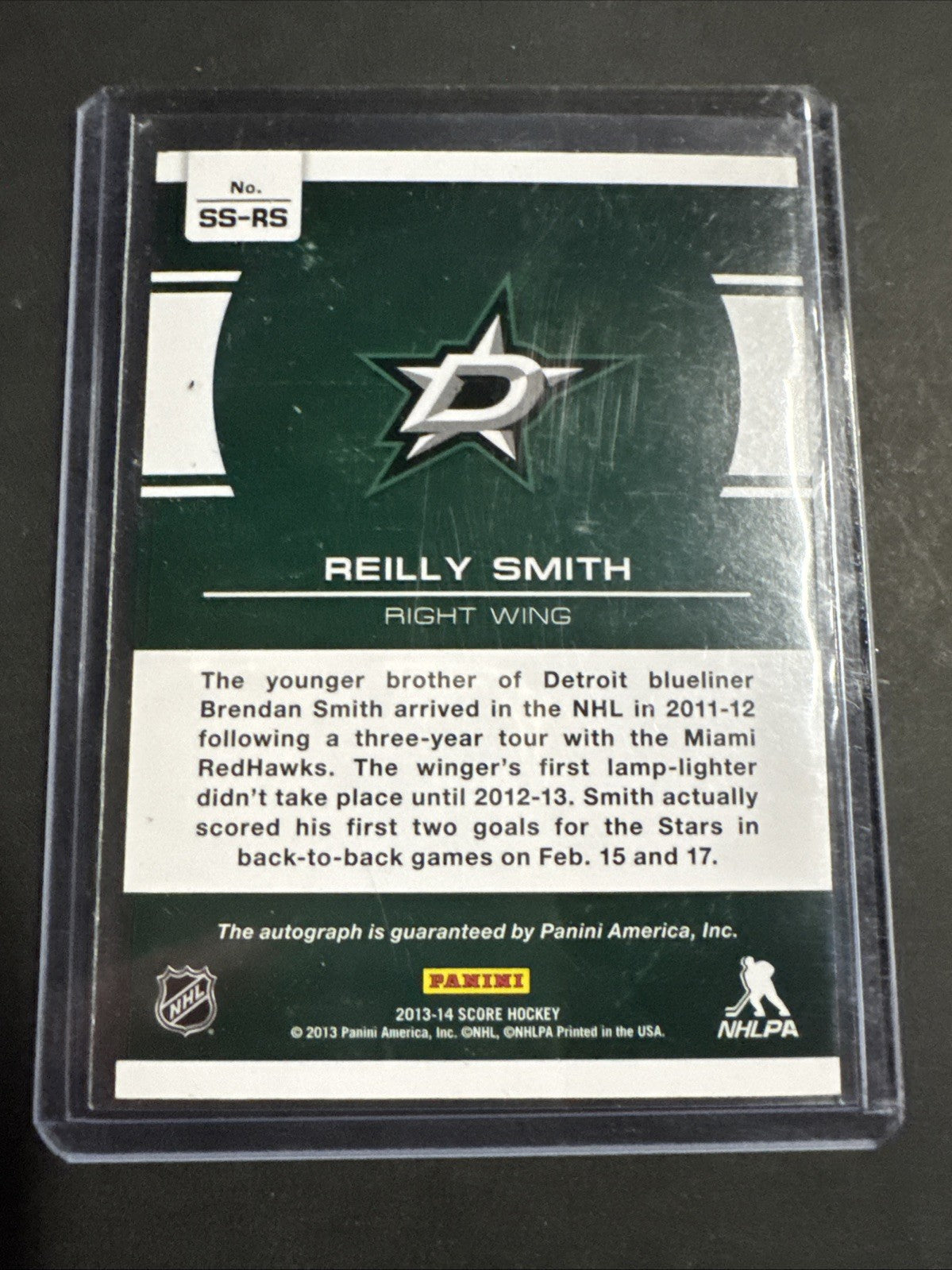 2013-14 Score - Signatures Reilly Smith #SS-RS (AU)