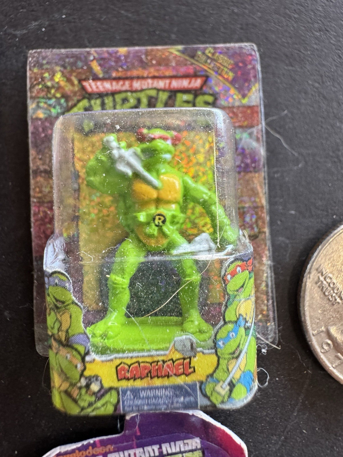 LOT OF 4 Zuru MINI BRANDS Toys NINJA TURTLES RAFAEL Metallic RARE!!!