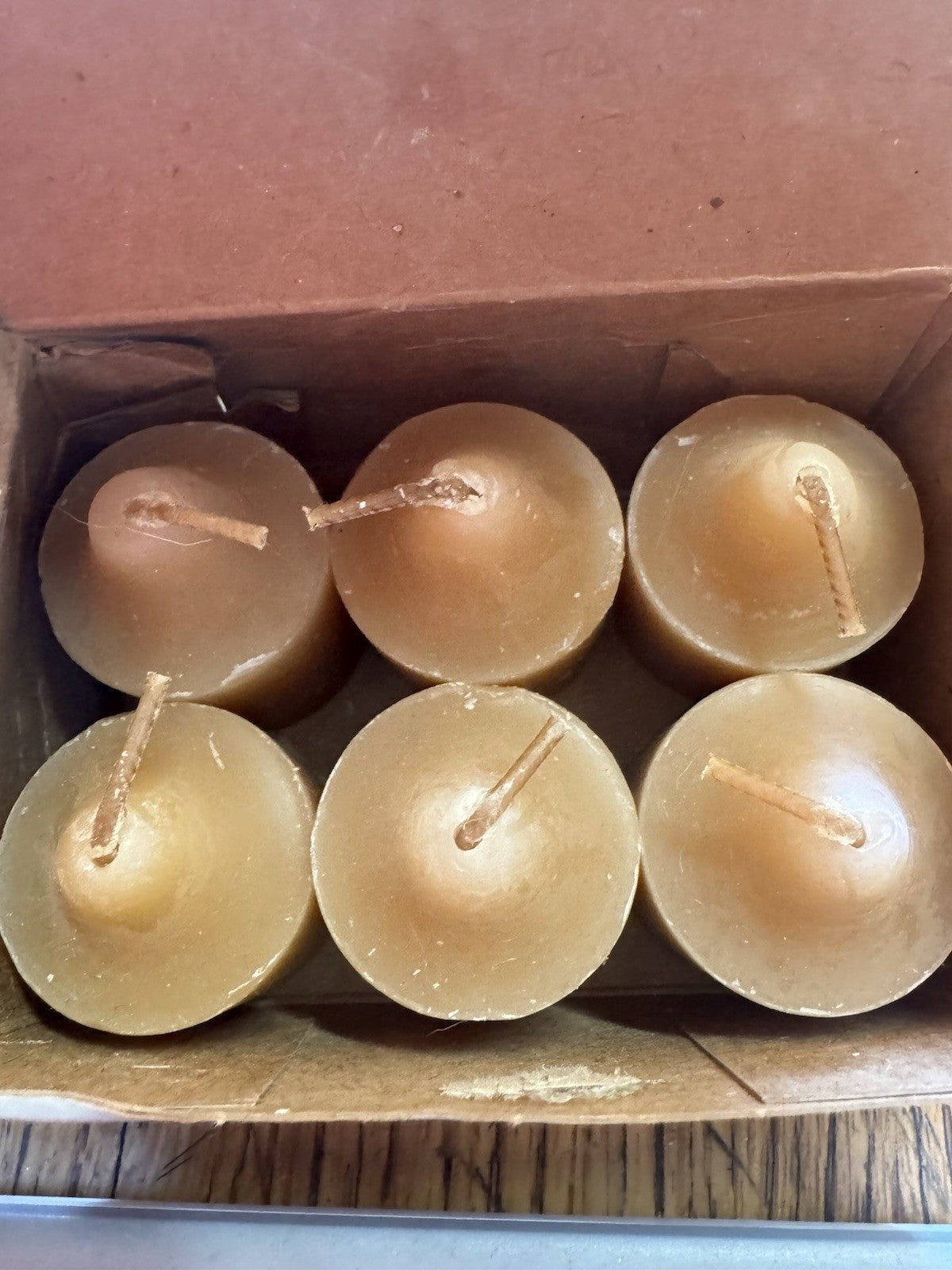 PartyLite CARMEL PEAR BRULEE Votive Candles Box of 6 V06743 NEW Retired
