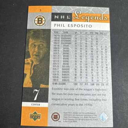 2001-02 Upper Deck Legends - Phil Esposito #3