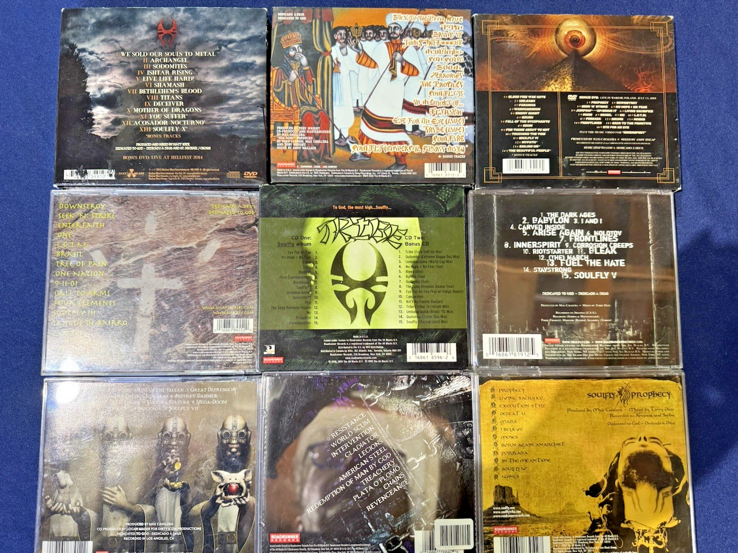 Heavy Nu Metal Metalcore Rock CD Lot Of 9 Soulfly Max Cavalera CDS
