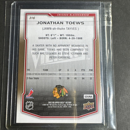 2007-08 Victory - Rookie Jonathan Toews #316 (RC)