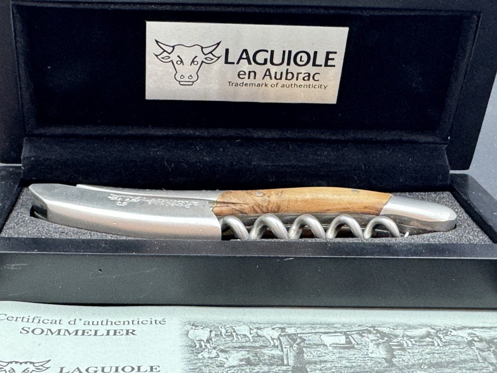 Laguiole en Aubrac Sommelier Corkscrew Handmade France w Box