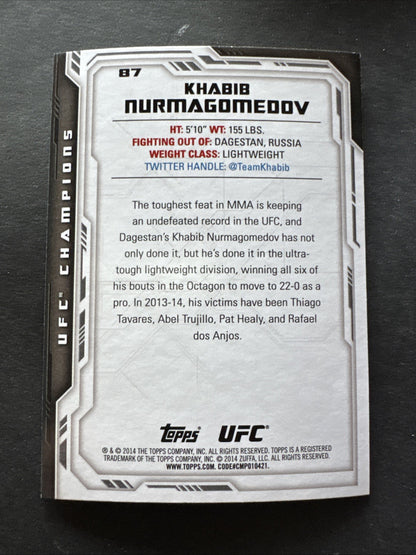 2014 Topps UFC Champions - Khabib Nurmagomedov #87