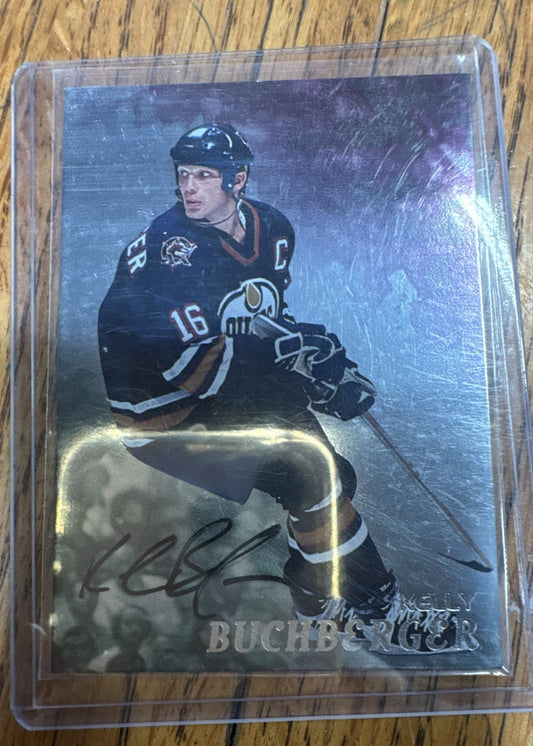 1998-99 In the Game Be A Player - Kelly Buchberger #201 Silver Autographs (AU)