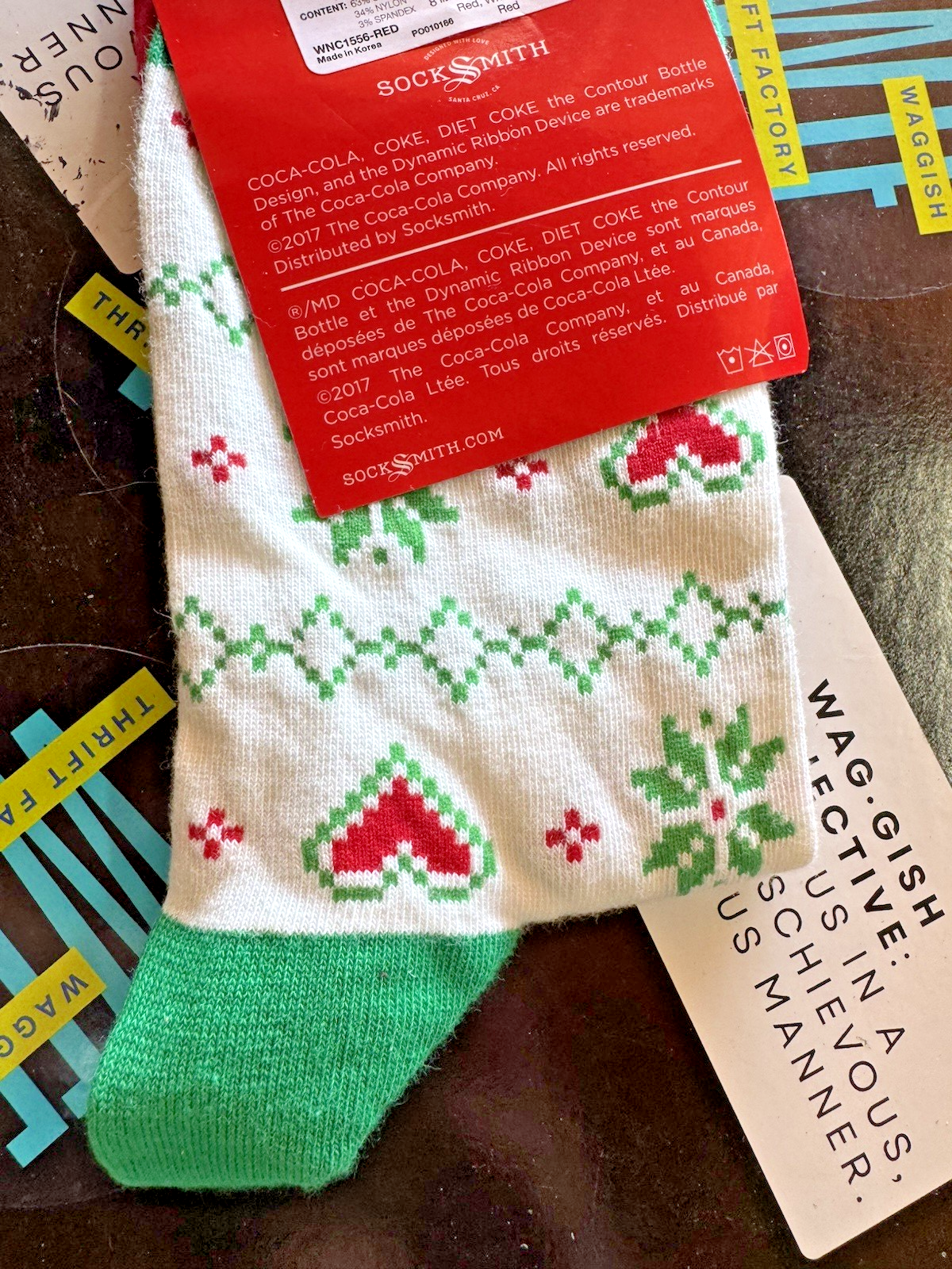 NWT Coca Cola holiday Polar Bear socks womens shoe 9-11