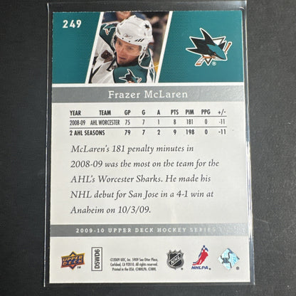 2009-10 Upper Deck - Young Guns Frazer McLaren #249 (RC)