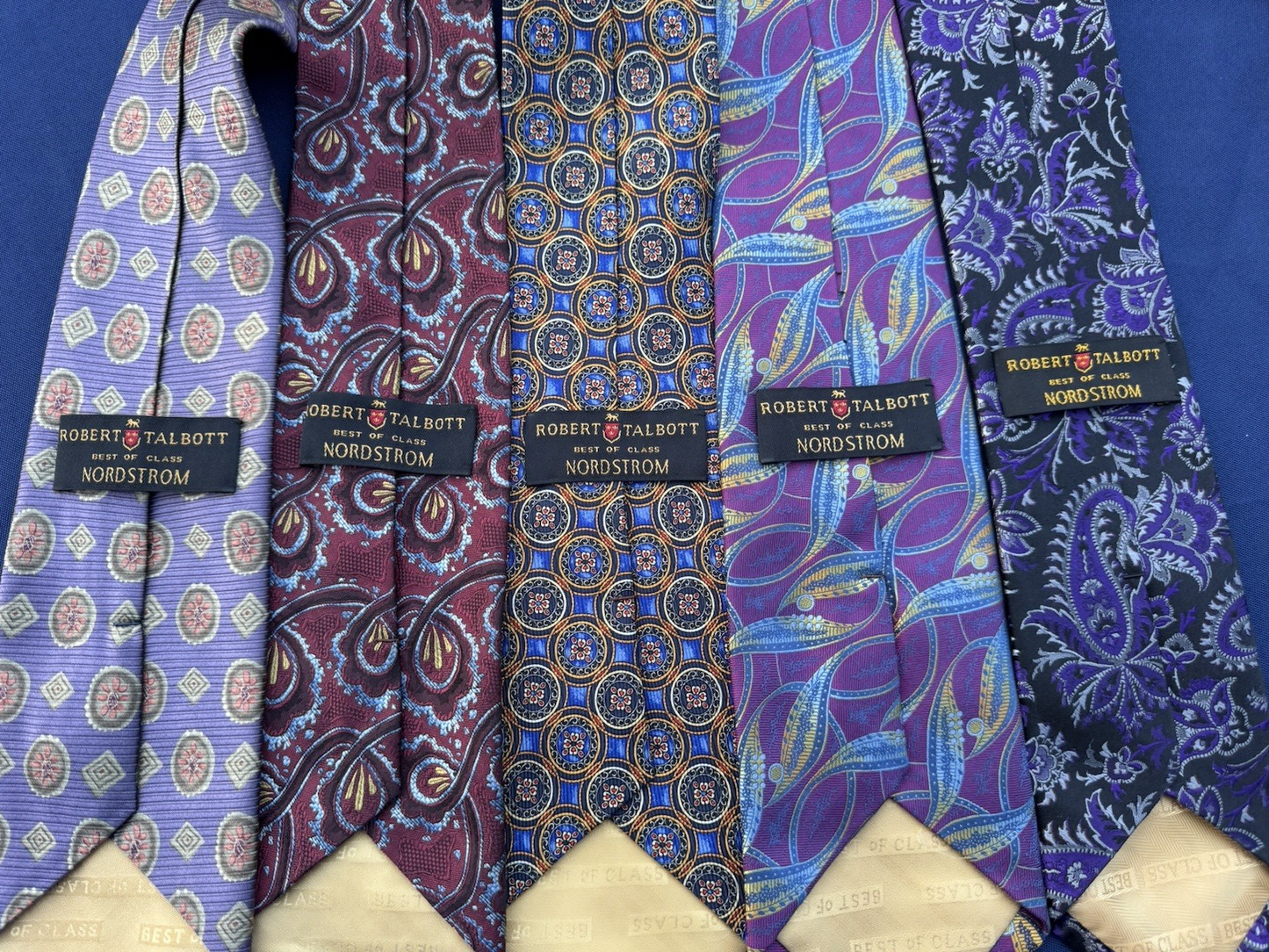 Robert Talbot Best Of Class Nordstrom Silk Neck Tie Lot Of 5