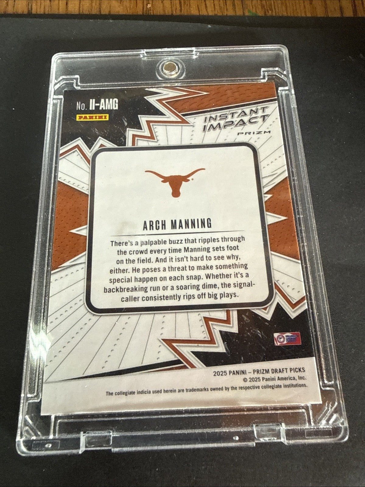 2025 Panini Prizm Draft Picks - Instant Impact Arch Manning #II-AMG Gold Ice...