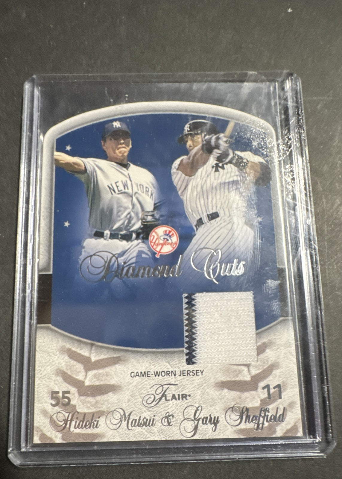 2005 Flair - Diamond Cuts Gary Sheffield, Hideki Matsui #DC-HM Die-Cut...25/75