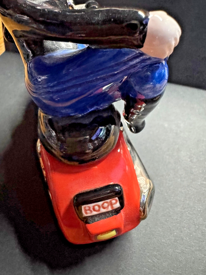 NEWBetty Boop On A Motorcycle Clay Art Salt & Pepper Shaker  Motorcycle Betty