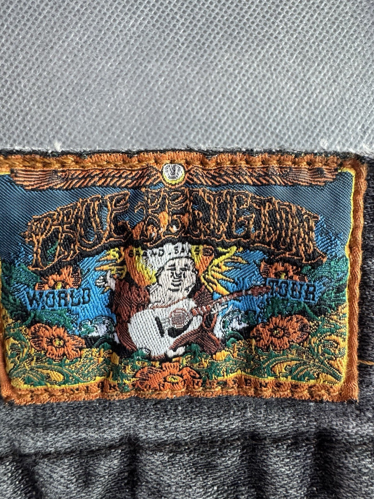 True Religion Black Raw Hem Denim Jean Skirt Size 28 WQ65J61EL Made In USA Mini