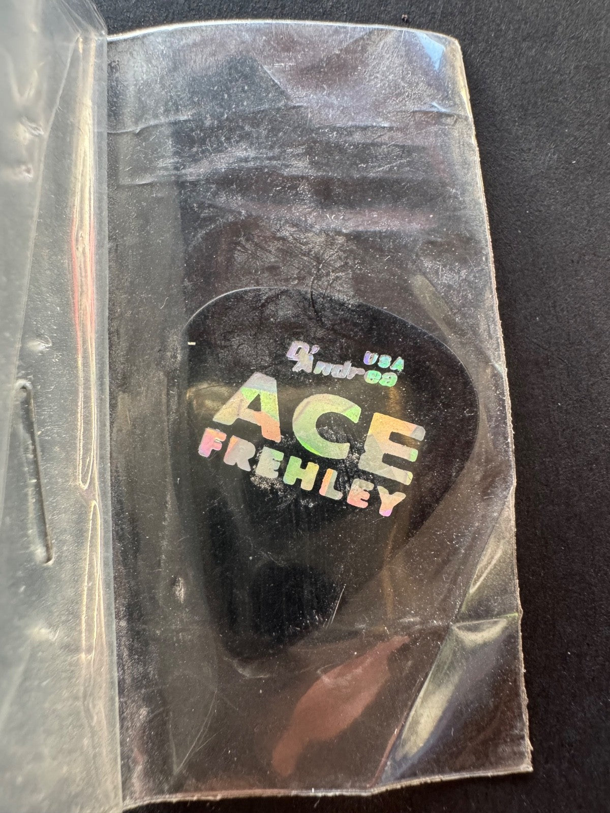 ACE FREHLEY Kiss 1995 Bad Boys Tour Signature BLACK GUITAR PICK 