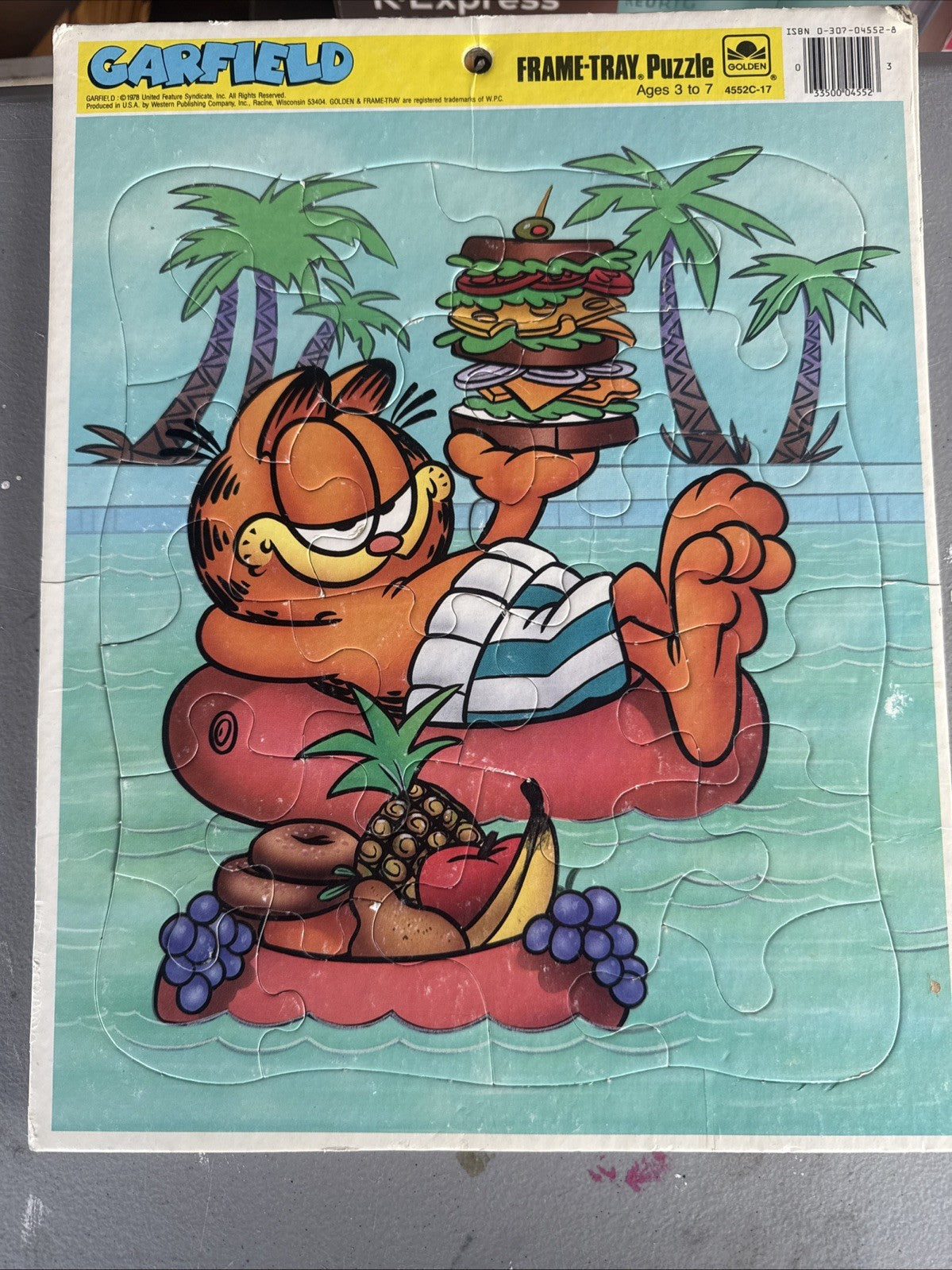 Golden Frame-Tray Puzzles Lot of 3, Garfield-Chip N Dale-Zoo Crew.