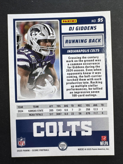 2025 Score - Rookies DJ Giddens #95 Pumpkin (RC)