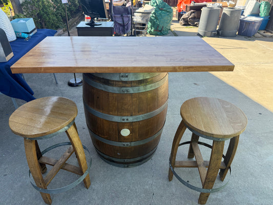 Wine Barrel Bar Set