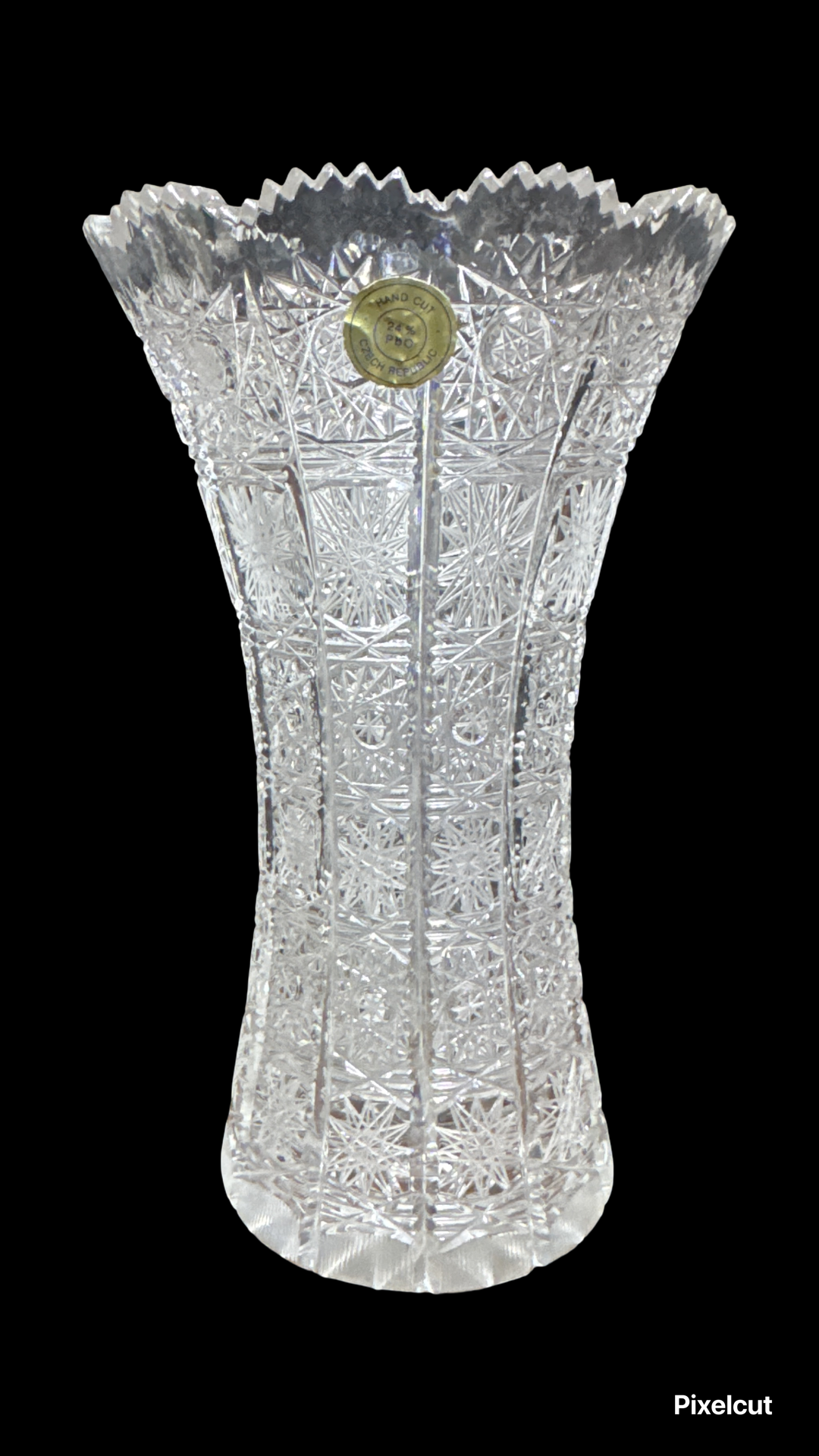Bohemian Czech Crystal Vase