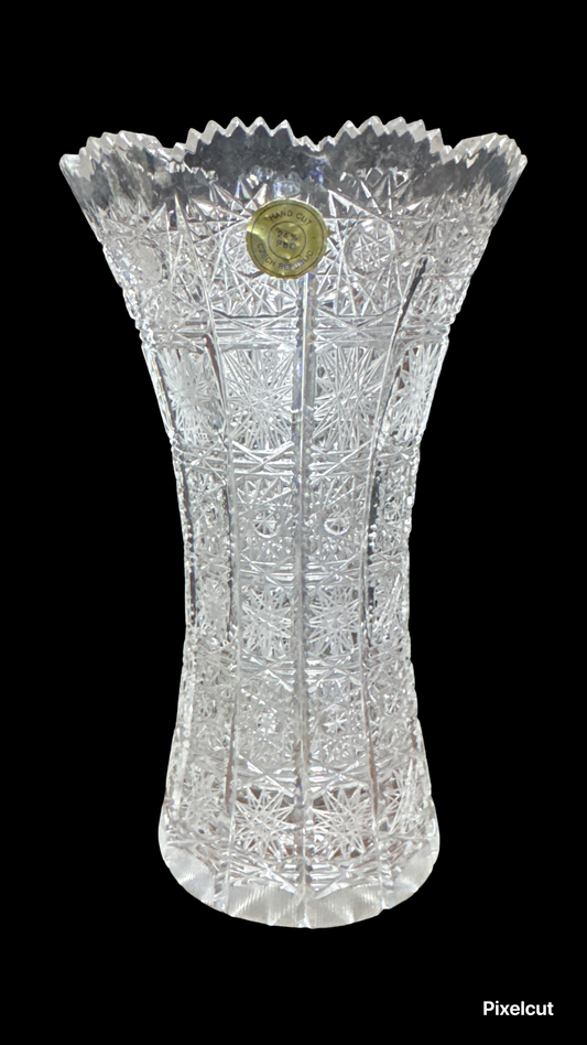 Bohemian Czech Crystal Vase