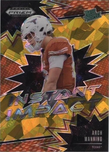 2025 Panini Prizm Draft Picks - Instant Impact Arch Manning #II-AMG Gold Ice...