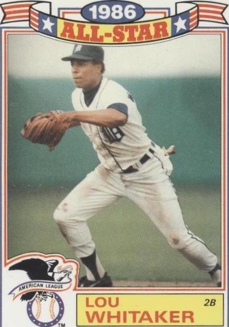1987 Topps - Rack Pack Glossy All-Stars Lou Whitaker #14