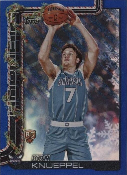 2025-26 Topps Holiday - Kon Knueppel #H164 Holiday Metallic Blue Glitter (RC)