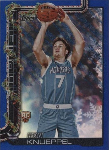2025-26 Topps Holiday - Kon Knueppel #H164 Holiday Metallic Blue Glitter (RC)