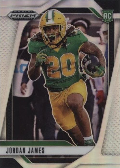2025 Panini Prizm Draft Picks - Jordan James #98 Silver Prizm (RC)
