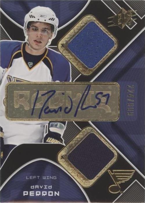2007-08 SPx - David Perron #228 /999 (AU, MEM, RC)