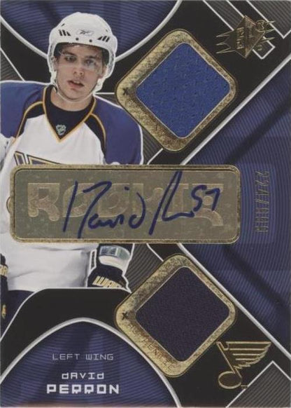 2007-08 SPx - David Perron #228 /999 (AU, MEM, RC)