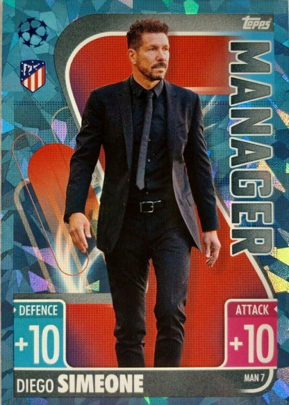 2021-22 Topps Match Attax UCL Extra - Manager Diego Simeone #MAN 7 Crystal