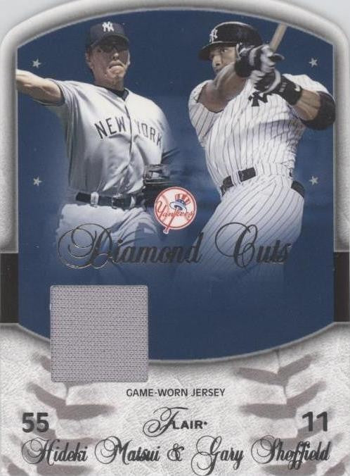2005 Flair - Diamond Cuts Gary Sheffield, Hideki Matsui #DC-HM Die-Cut...25/75