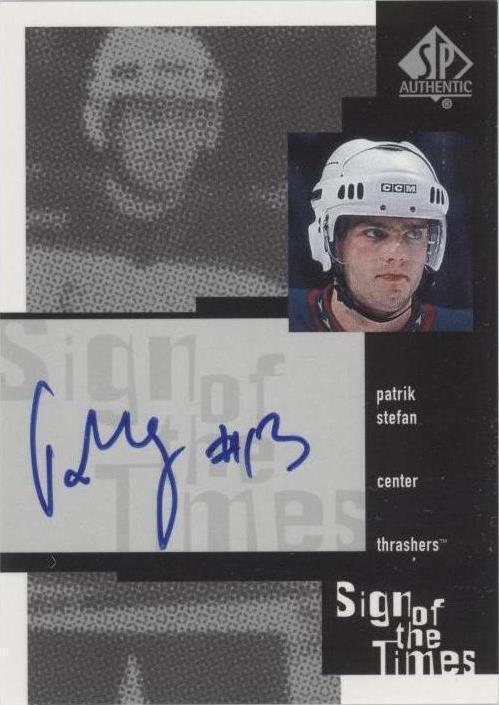 1999-00 SP Authentic - Sign of the Times Patrik Stefan #PS (AU, RC)