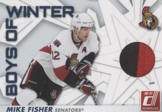 2010-11 Donruss - Boys of Winter Mike Fisher #14 Threads Prime 98/100 (MEM)
